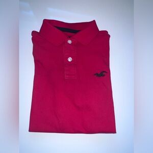 Hollister Men’s (XS Vibrant Red Polo Shirt
